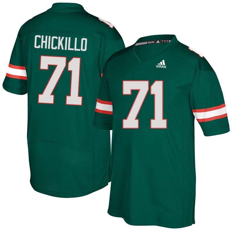 Adidas Miami Hurricanes #71 Anthony Chickillo College Football Jerseys Sale-Green